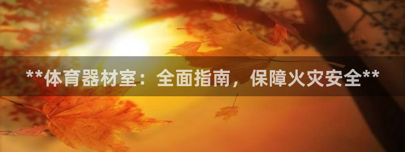 凯时app赢AG发财网来就送38：**体育器材室：全