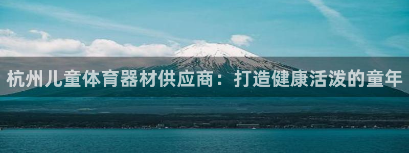 凯时K66最新版本下载：杭州儿童体育器材供应商：打造