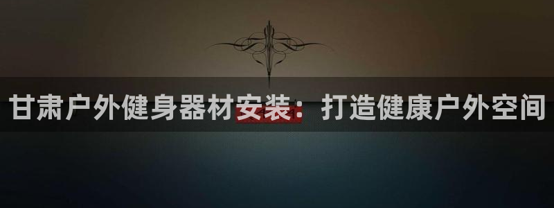 尊龙凯时网娱乐官网：甘肃户外健身器材安装：打造健康户