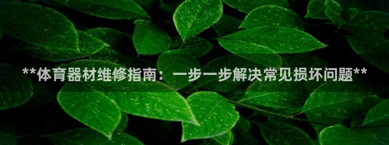尊龙人生就是-首页：**体育器材维修指南：一步一步解