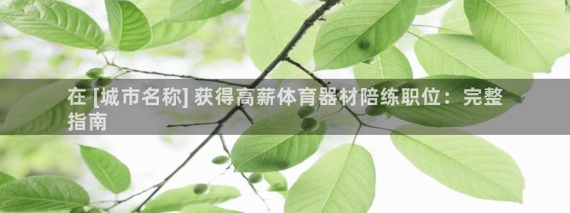 尊龙人生就是博：在 [城市名称] 获得高薪体育器材陪
